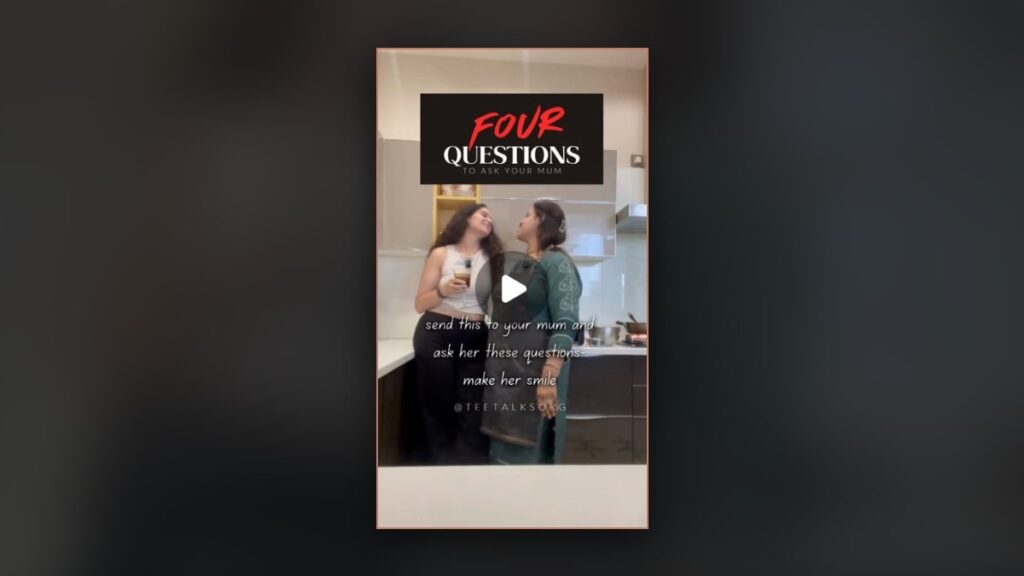 Tee Talks reel cover: four questions to ask your mother