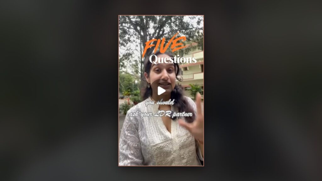 Tee Talks reel cover: five questions for the person you are long distance with